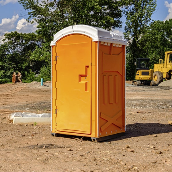 how often are the portable restrooms cleaned and serviced during a rental period in Salmon Brook CT